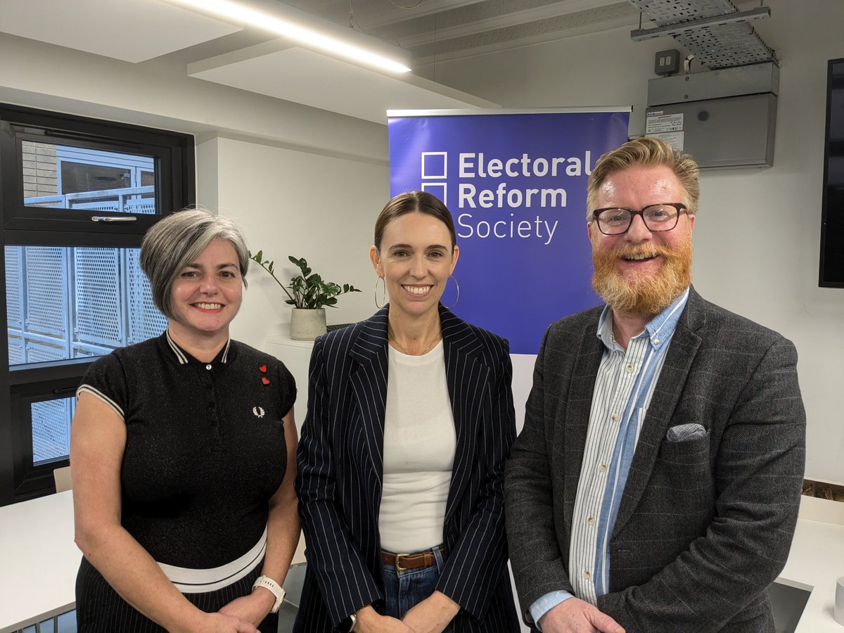 We were delighted to welcome former New Zealand Prime Minister Jacinda Ardern into the office today to talk to the team about how proportional representation has worked in New Zealand.