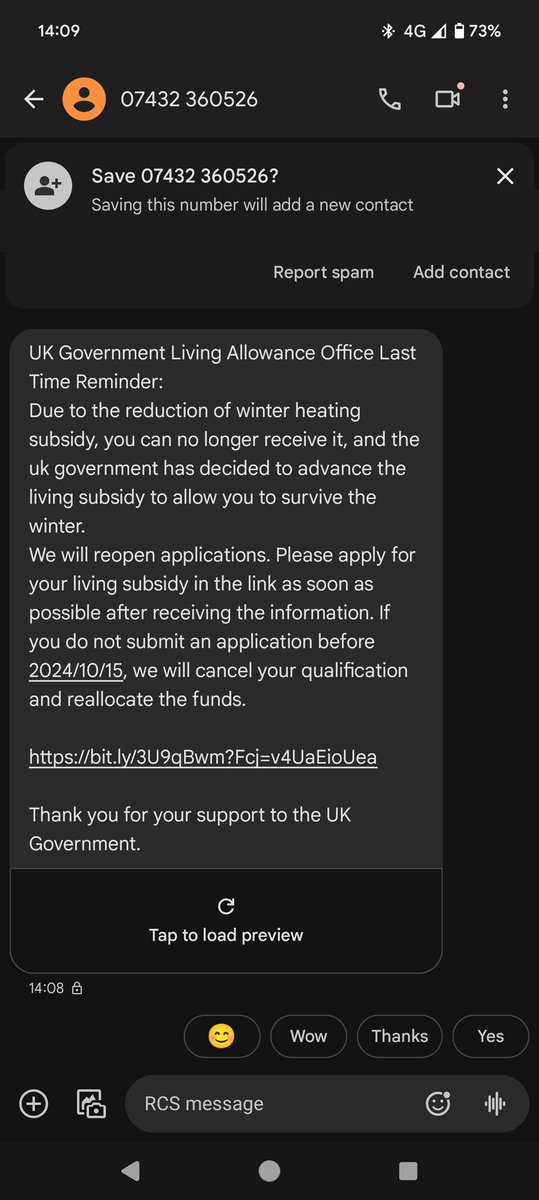These scammers are lower than Starmer, disgusting. No doubt some old people will be caught out, the last thing they need at this time. These people want locked up for a long time.

#WinterFuelPayment #winterfuelallowance