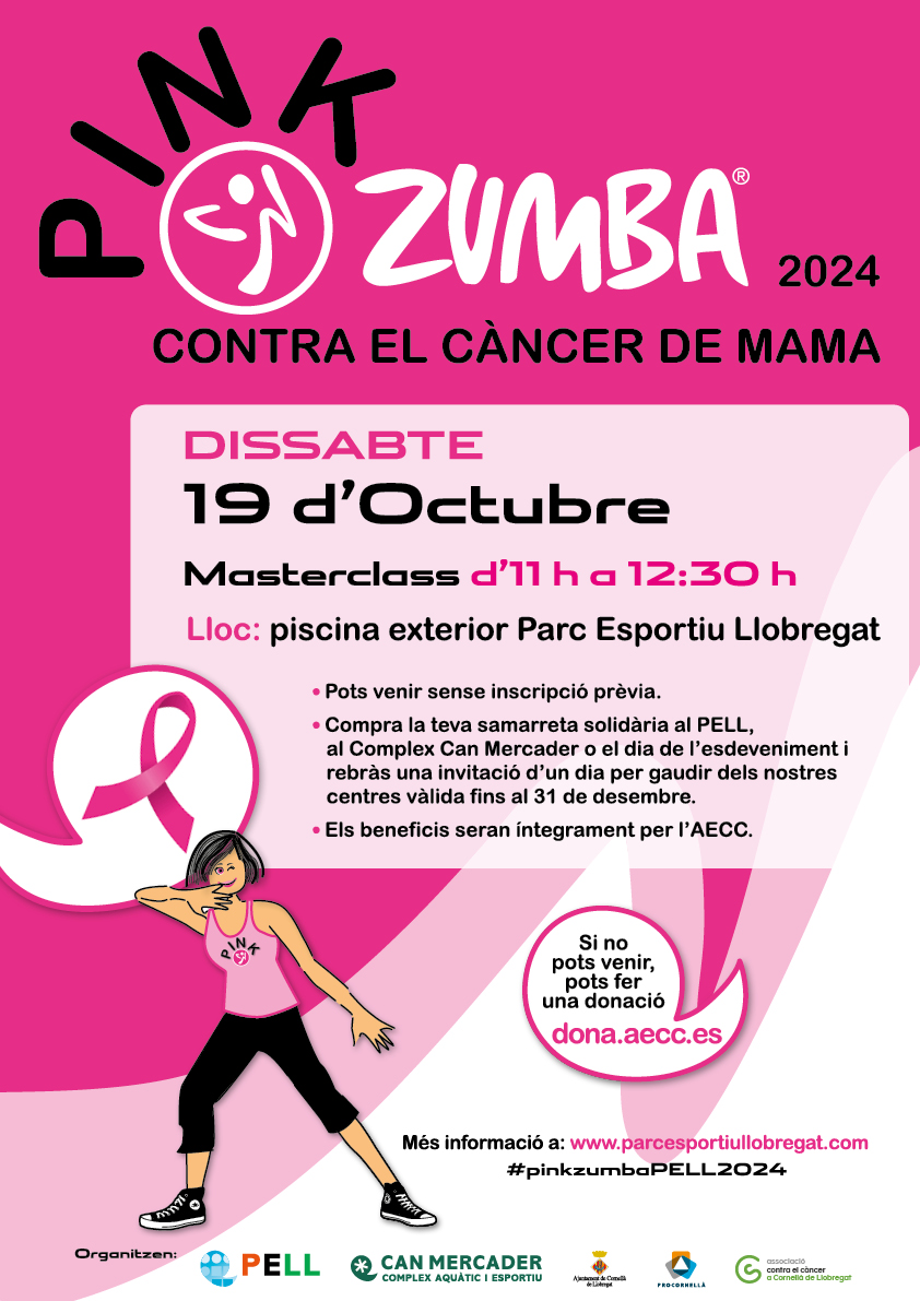 📣Coincidint amb el Dia Mundial de Càncer de Mama, aquest dissabte 19 d’octubre al matí, el <a href="/PARCESPORTIU/">PELL i Can Mercader</a> organitza el Pink Zumba per col·laborar amb l’Associació <a href="/aeccCornella/">AECC Cornellà</a>.

🔗radiocornella.cat/news/id/radioc…