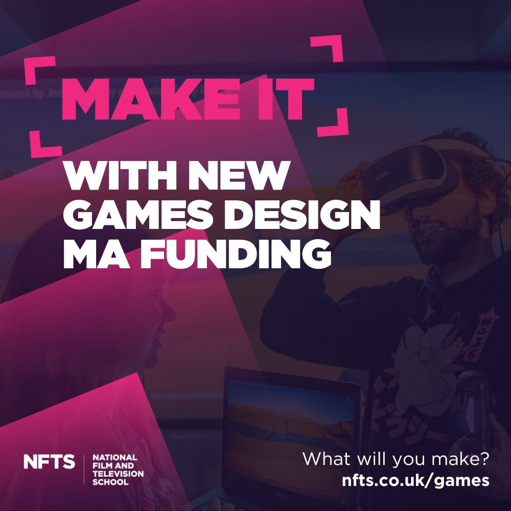 New #funding is now available for people applying to the National Film &amp; Television School Games Design &amp; Development MA! 🎮

If you want to go from #gamer to #gamedev, don't let financial worries be a barrier to your future career! 3 new #Scholarships are available for UK