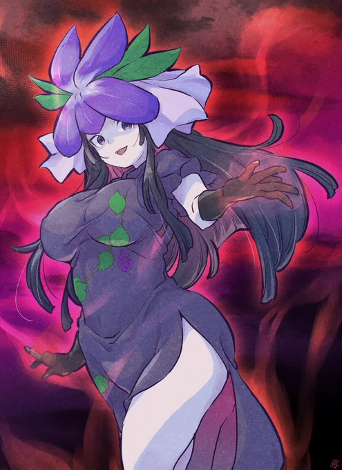 色塗り日狭美さん(禍々しい感じにしたかったので光はおさえめに) 