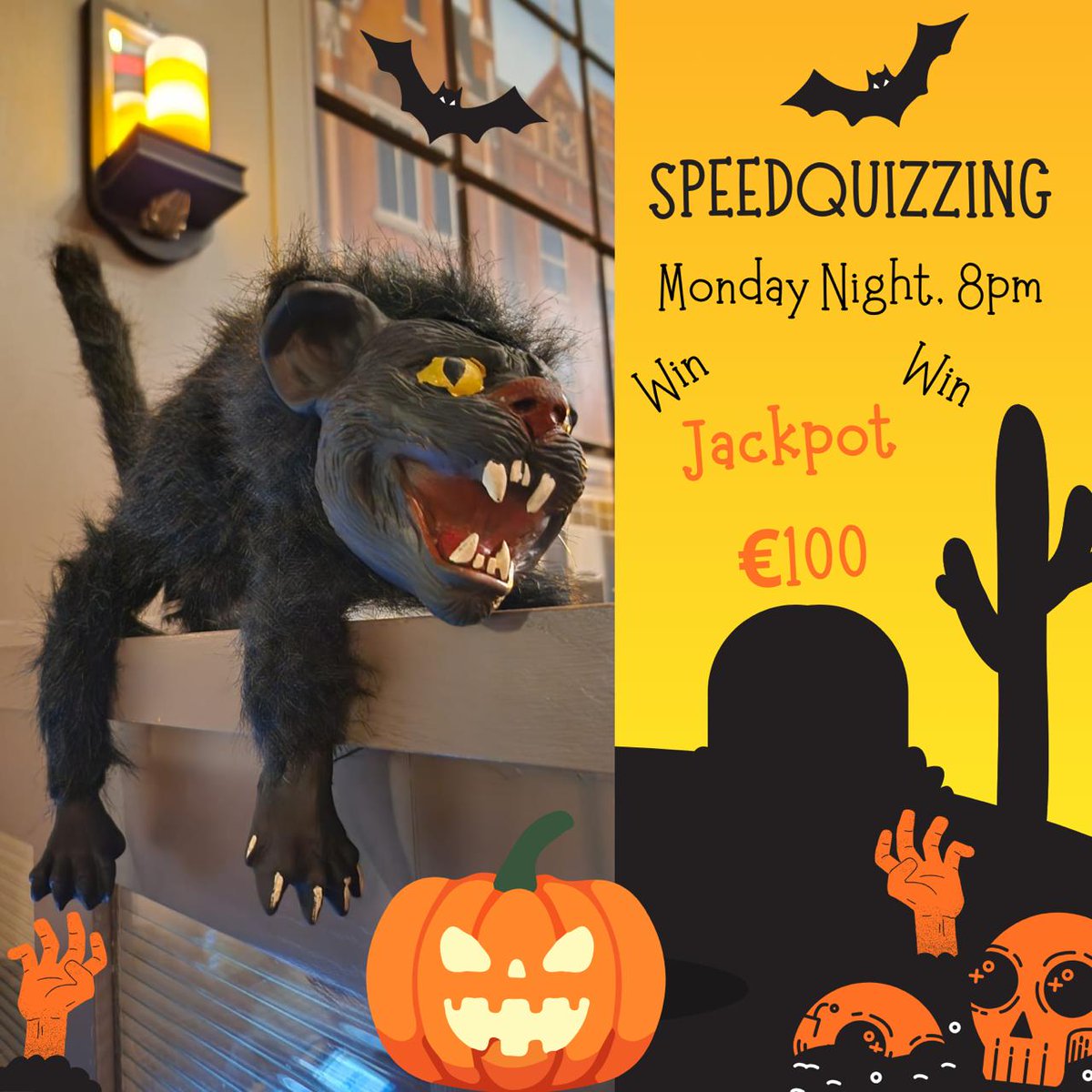 WaterlooBarD4's tweet image. As you all know, we&apos;re #petfriendly here in the Waterloo but be careful bringing your cats in....this poor fella got startled when he realised our #speedquizzing Jackpot is now.....

💶 ONE HUNDRED EURO 💶 

🤣🤣 Win the quiz and enjoy a beverage for each of your team on us
