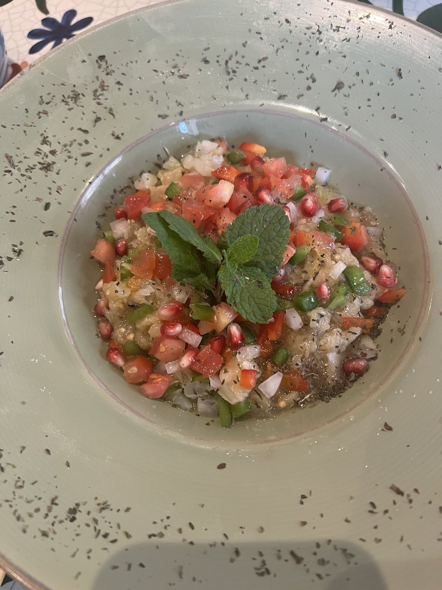 gerigeans's tweet photo. Amazing aubergine salade with pomegranate  and minthe  #GoVegan #vegan  #plantbased #plantbaseddiet #plantbasefood https://t.co/8rj42ZnBQX