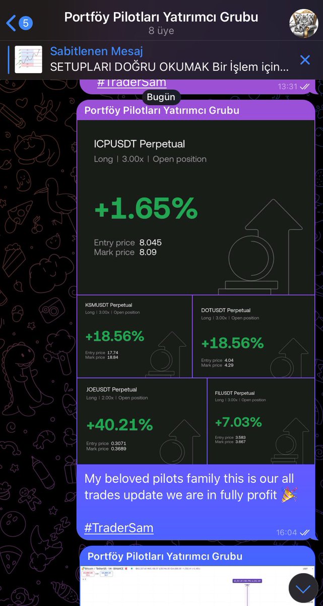 ucuktimur's tweet photo. Bizim #TraderSam in bu ayki performansı muhteşem. #ICP #KSM #JOE #DOT #Fil
Great performance so far. I'm sure there will be a lot more in the next months #TraderSam https://t.co/B7ddMyTDEK
