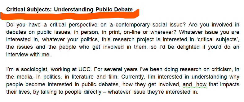 DM or email tom.boland@ucc.ie - or retweet!