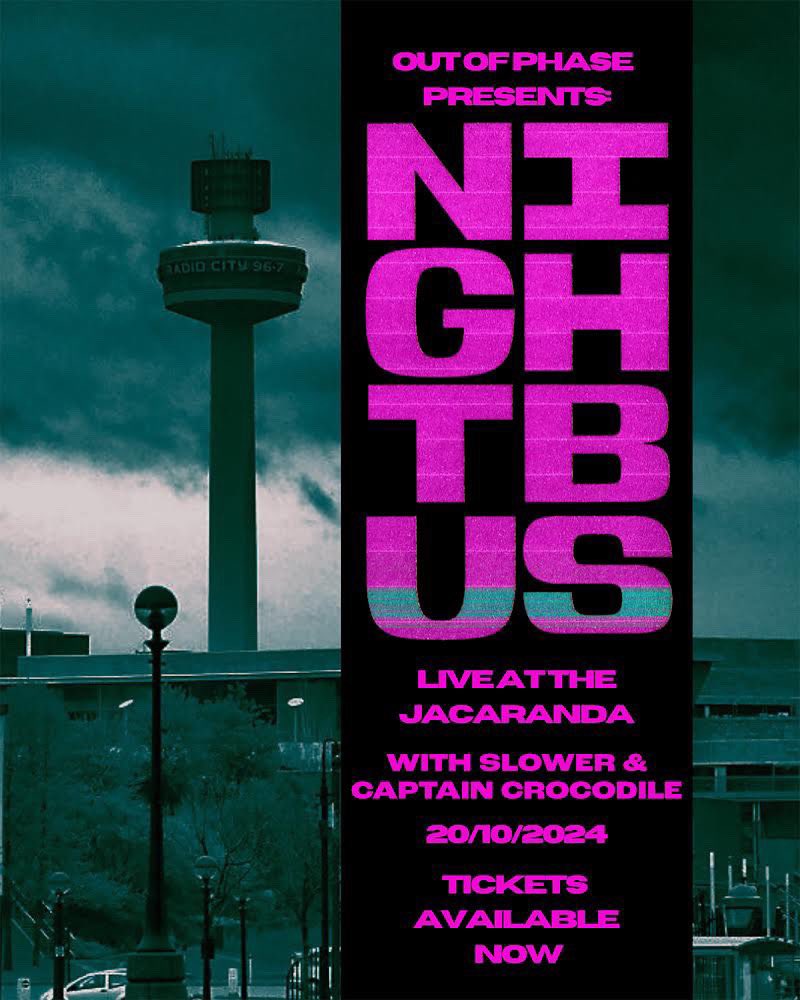 Nightbus (@nightbusuk) on Twitter photo We’re back on the road this coming week.
17th - <a href="/100clubLondon/">The 100 Club</a>
18th - <a href="/M3_7LW/">The WHITE HOTEL</a>
19th - <a href="/SwnFestival/">Sŵn Festival</a>
20th - <a href="/thejacclub/">The Jacaranda Club</a>
Happy to announce that both Slower and Captain Crocodile will supporting us in Liverpool!
Final tickets available via the link in our. We’re back on the road this coming week.
17th - <a href="/100clubLondon/">The 100 Club</a>
18th - <a href="/M3_7LW/">The WHITE HOTEL</a>
19th - <a href="/SwnFestival/">Sŵn Festival</a>
20th - <a href="/thejacclub/">The Jacaranda Club</a>
Happy to announce that both Slower and Captain Crocodile will supporting us in Liverpool!
Final tickets available via the link in our.