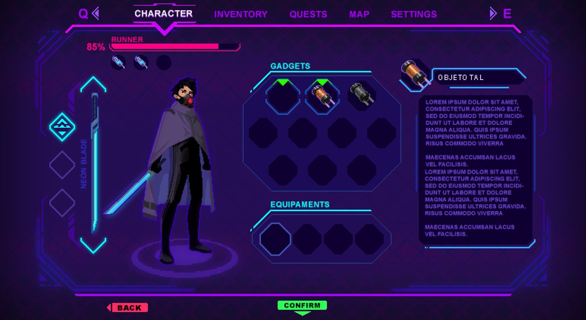 rodrigopascoal0's tweet image. Mostrar pra vcs um pouco do Hud do game, essa parte eu acho sempre difícil de fazer porq alem do grafico, tem q tentar deixar tudo bem claro pro player!!
Aqui ainda ta tudo provisório ta hahaha provavelmente vai mudar ate o fim do game.
#skydust #gamebr #BRart #IndieGameDev