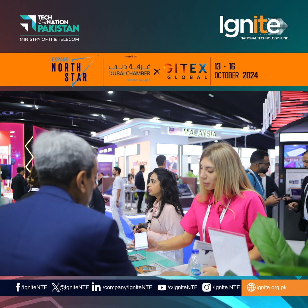 IgniteNTF's tweet image. 🚀 Ready to Ignite your curiosity at #GITEX2024? 🌟

Catch #TeamIgnite at #ExpandNorthStar in #Dubai, showcasing Pakistan's top innovators and cutting-edge tech at the Ignite Pavilion.

Don’t miss out—join us and spark something extraordinary!

#Ignite #Innovation #TechPioneers