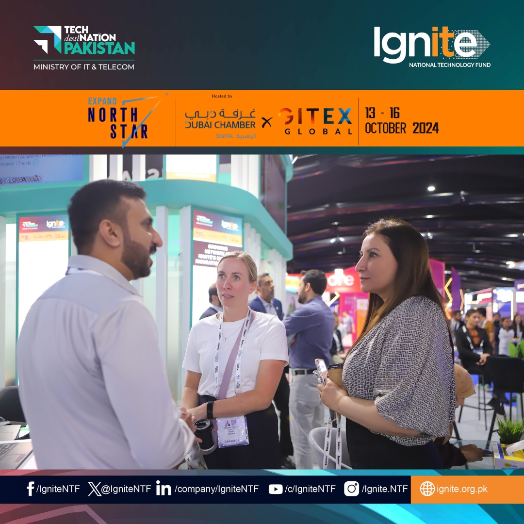 IgniteNTF's tweet image. 🚀 Ready to Ignite your curiosity at #GITEX2024? 🌟

Catch #TeamIgnite at #ExpandNorthStar in #Dubai, showcasing Pakistan's top innovators and cutting-edge tech at the Ignite Pavilion.

Don’t miss out—join us and spark something extraordinary!

#Ignite #Innovation #TechPioneers