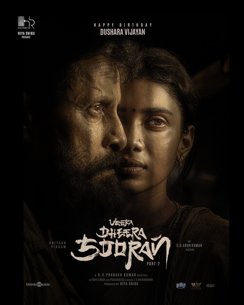 nareshdudani's tweet photo. Sending warm birthday wishes to our beautiful and talented Actress @officialdushara from @chiyaan 's #VeeraDheeraSooran team! May your special day be filled with joy and love!❤️

#HBDDusharaVijayan 

An #SUArunkumar Picture
A @gvprakash musical
#ChiyaanVikram #Kaali  #காளி https://t.co/WinFsOYShC