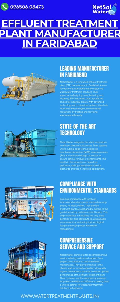 raushansta46691's tweet image. Looking for cutting-edge solutions for your wastewater management needs? Look no further! Netsol Water is leading.

For More Info:watertreatmentplants.in/effluent-treat…

#NetsolWater #EffluentTreatment #SustainableSolutions #Faridabad #WastewaterManagement #GreenTechnology #LawrenceBishnoiGang