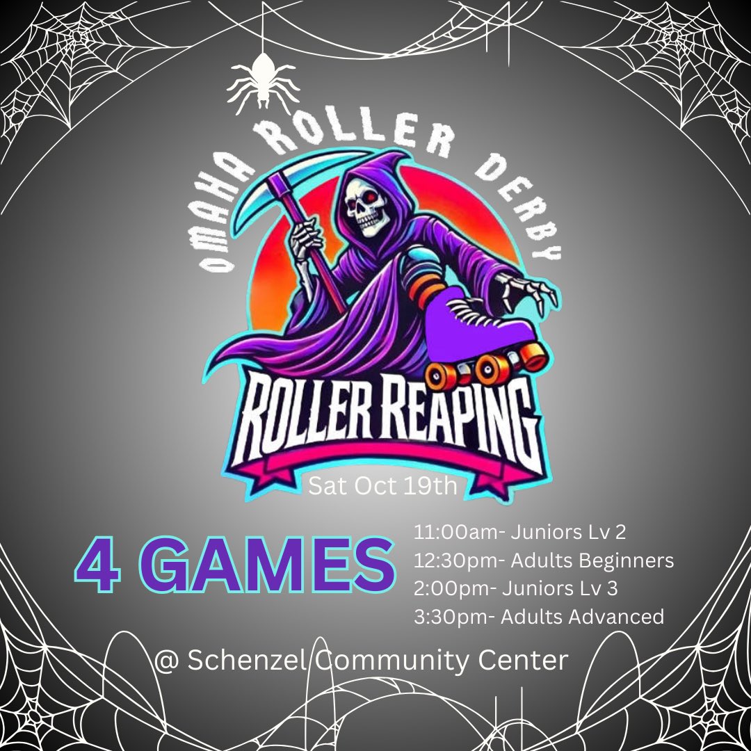OmahaDerby's tweet photo. 🕷️ Tricks, treats, and roller derby feats! Our Halloween mixer is this Saturday, and you don’t want to miss the spooky action. Come out and show your support! 🎃

#RollWithUs | #OmahaDRBY https://t.co/f7yQbMUaTd