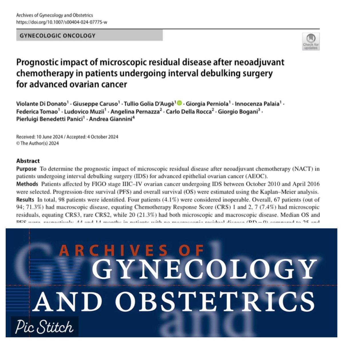 Archives of Gynecology and Obstetrics tweet media