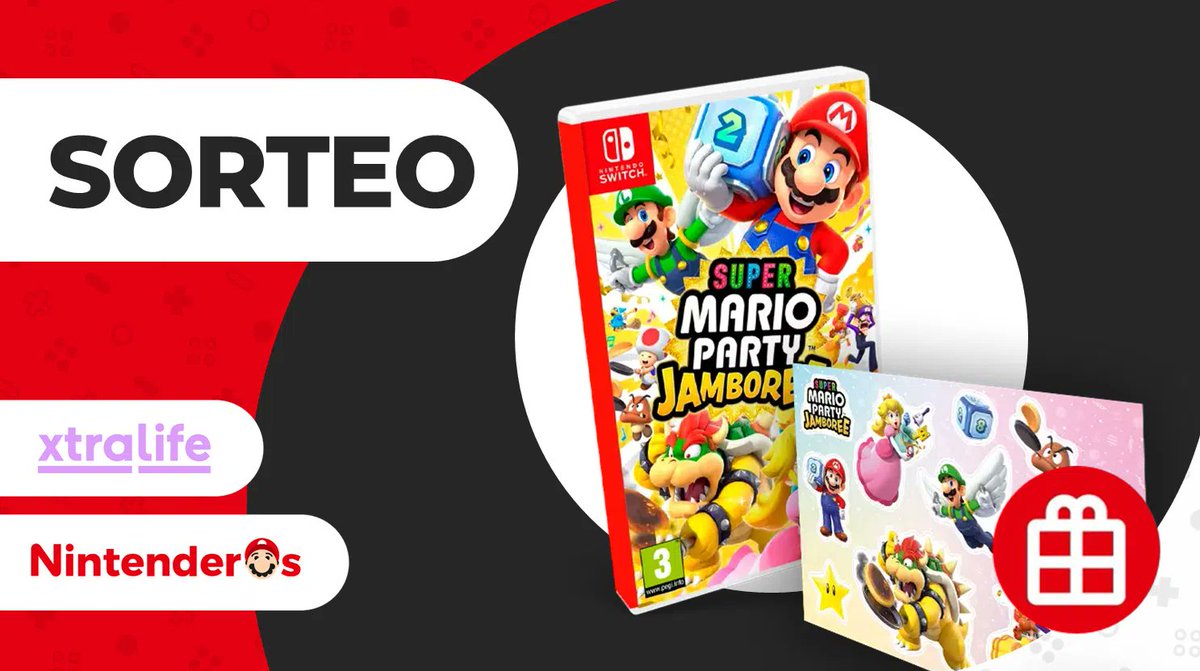 ¡Sorteamos una copia de Super Mario Party Jamboree para Nintendo Switch + pegatinas gracias a <a href="/xtralife_es/">xtralife</a>!

1⃣ Suscríbete a nuestro canal de YouTube: youtube.com/channel/UCcNId…
2⃣ RT aquí 

¡Suerte! - nintenderos.com/2024/10/sortea…
