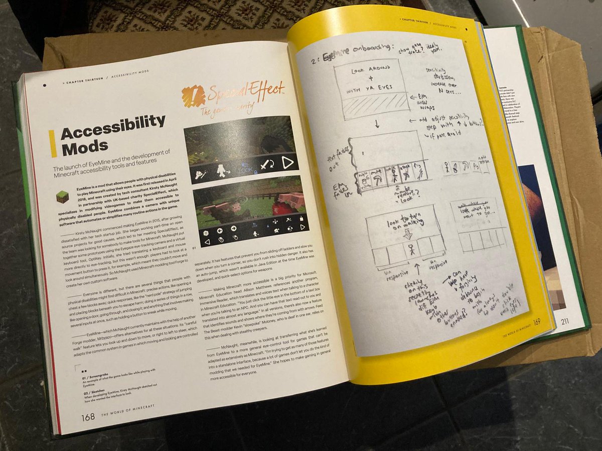 Last week I was delighted to receive my copy of the new Minecraft visual history book, featuring #EyeMine