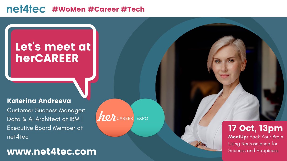 WhyConsult_'s tweet photo. Revitalize with October Highlights🌟 - |URL|
herCAREER is where powerful connections are made, ideas are born, and careers take the next step. Meet net4tec experts, attend dynamic meetups + feel the energy at our booth
Email women@net4tec for FREE ticket—first-come, first-served https://t.co/LZoRyjb3dv