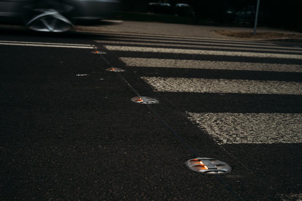 SERNISPT's tweet image. Proud to showcase our SR-48 Road Studs in action in Poland, enhancing road safety at pedestrian crossings. These robust and highly visible studs offer superior durability and performance, making streets safer for everyone, day or night.

#RoadSafety #RoadStuds #RoadTechnology