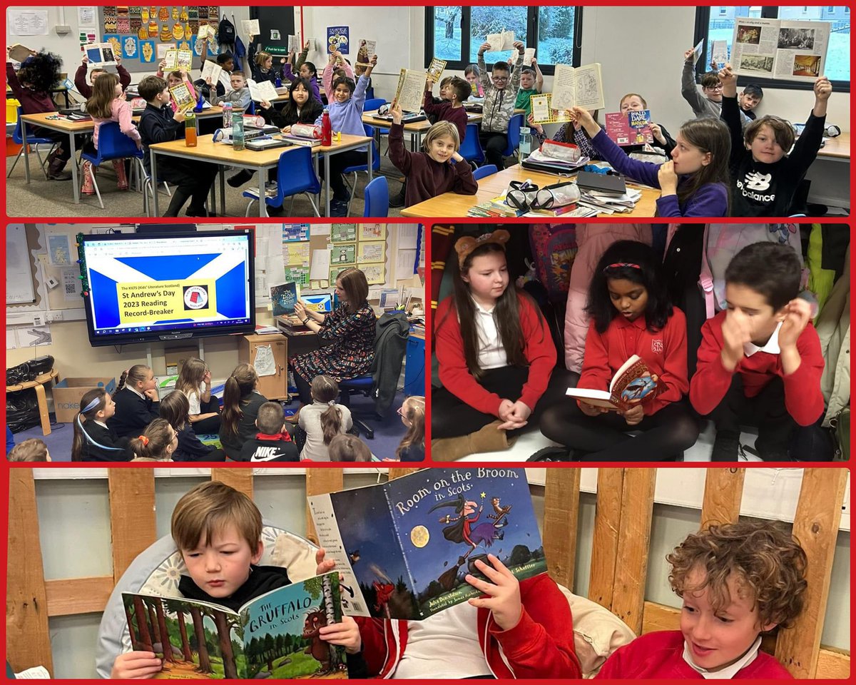 Remember this last year? When 13,576 kids across Scotland read Scottish children's books at the same time, to celebrate St Andrew's Day?
DATE FOR YOUR DIARIES - we're doing it again! And as St Andrew's Day falls on a Saturday, we are going for FRIDAY 29TH NOVEMBER. 
1/5