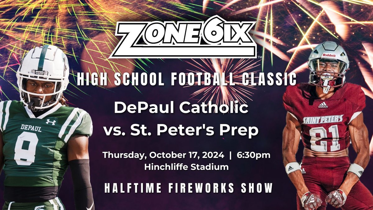 Zone6ixSports (@zone6ixsports) on Twitter photo THURSDAY NIGHT FOOTBALL
🎟️ eventbrite.com/e/depaul-vs-st…
<a href="/dpfootball/">DePaul Football</a> <a href="/SPPFootball/">St. Peter's Football 🏴☠️</a> THURSDAY NIGHT FOOTBALL
🎟️ eventbrite.com/e/depaul-vs-st…
<a href="/dpfootball/">DePaul Football</a> <a href="/SPPFootball/">St. Peter's Football 🏴☠️</a>