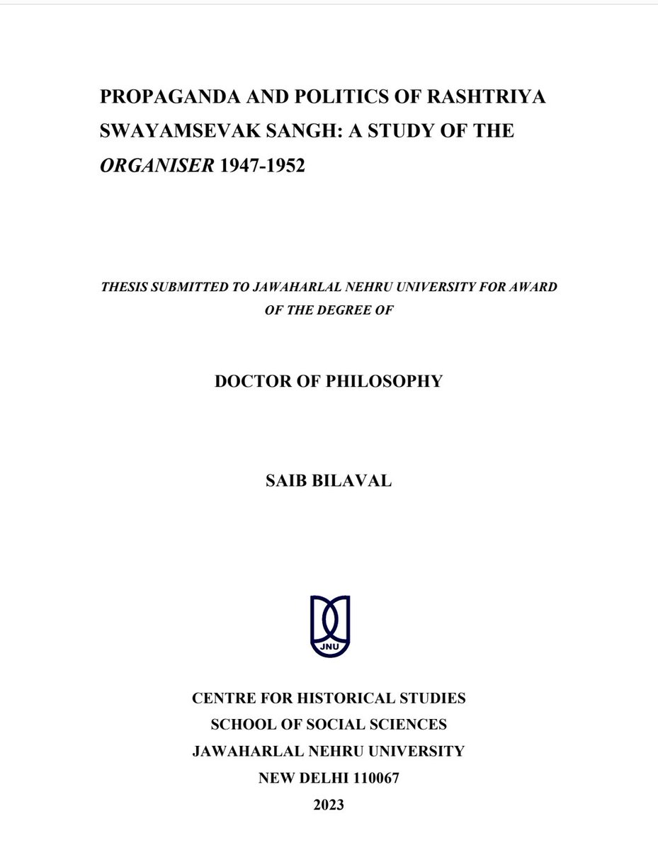 SaibBilaval's tweet image. Small announcement: 

I&apos;m pleased to inform everyone that today I successfully defended my PhD thesis on the propaganda &amp;amp; politics of the RSS in the crucial 1947-52 period! 

Officially a Doctor! 

End of a long journey &amp;amp; the beginning of a new one!

#PhDone #AcademicTwitter