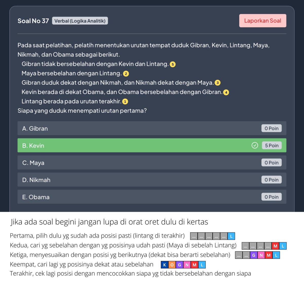 vindikasi's tweet photo. Sebelum kami upload pembahasan TWK & TKP berikutnya, kami upload dulu beberapa soal cerita (verbal : analogi, silogisme dll)

Ada permintaan pembahasan mengenai soal cerita di DM, karena di pembahasan TO hanya menjelaskan jawaban atau pilihan, bukan bagaimana cara mendapatkannya.

Ada 24 soal yg kami bahas disini ↓