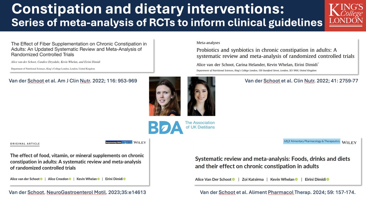 Kevin Whelan (@profwhelan) on Twitter photo What should people with constipation eat?
Presenting the evidence from our meta-analyses of clinical trials <a href="/my_ueg/">my_UEG</a> #UEGWeek2024
Led by <a href="/EiriniDimidi/">Eirini Dimidi PhD RD</a> <a href="/A_VanDerSchoot/">Alice van der Schoot</a>
Evidence is Important!
Links to papers in 🧵👇🏽 What should people with constipation eat?
Presenting the evidence from our meta-analyses of clinical trials <a href="/my_ueg/">my_UEG</a> #UEGWeek2024
Led by <a href="/EiriniDimidi/">Eirini Dimidi PhD RD</a> <a href="/A_VanDerSchoot/">Alice van der Schoot</a>
Evidence is Important!
Links to papers in 🧵👇🏽