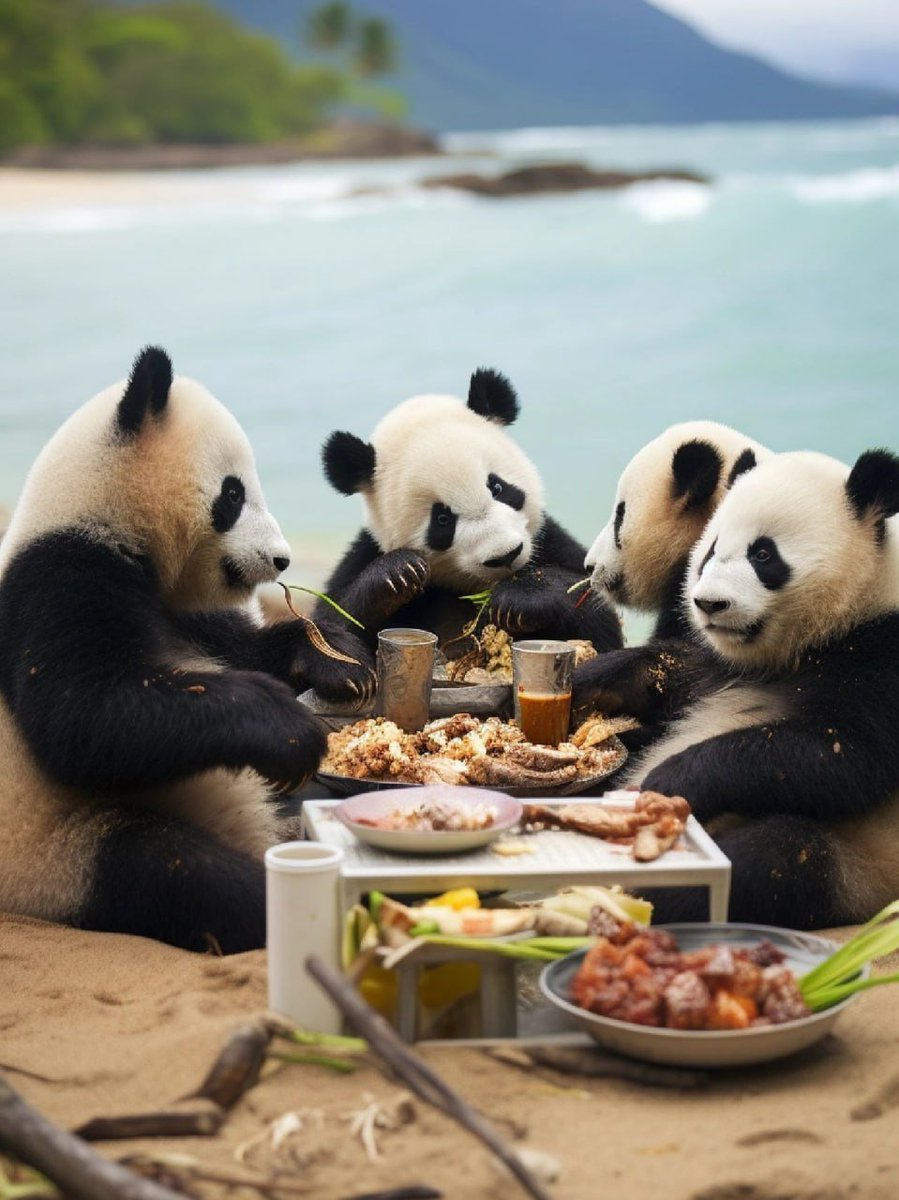 Hashyiuc's tweet image. 🫶Is there a party on the weekend? like the panda family