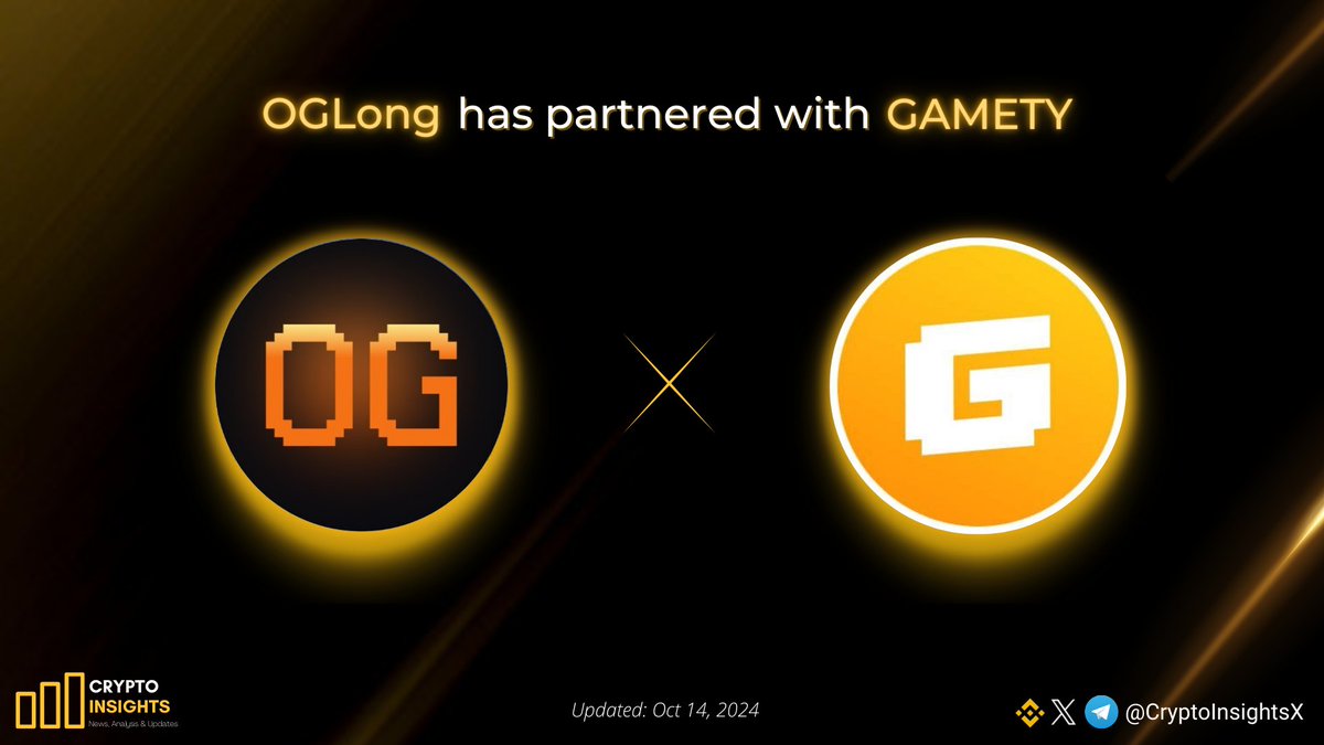 CryptoInsightsX's tweet photo. 📢 @OGLong_official has partnered with @gametyio
#OGLG is a community-driven token, uniting Solana degens and Bitcoin OGs under one banner. Backed by legends from both ecosystems, $OGLG forms the CrossChain Syndicate, a unique fusion of Solana's cutting-edge innovators and Bitcoin's foundational pioneers.
#Gamety – the next-gen mobile gaming platform revolutionizing casual gaming with a unique Play-to-Earn (P2E) framework.