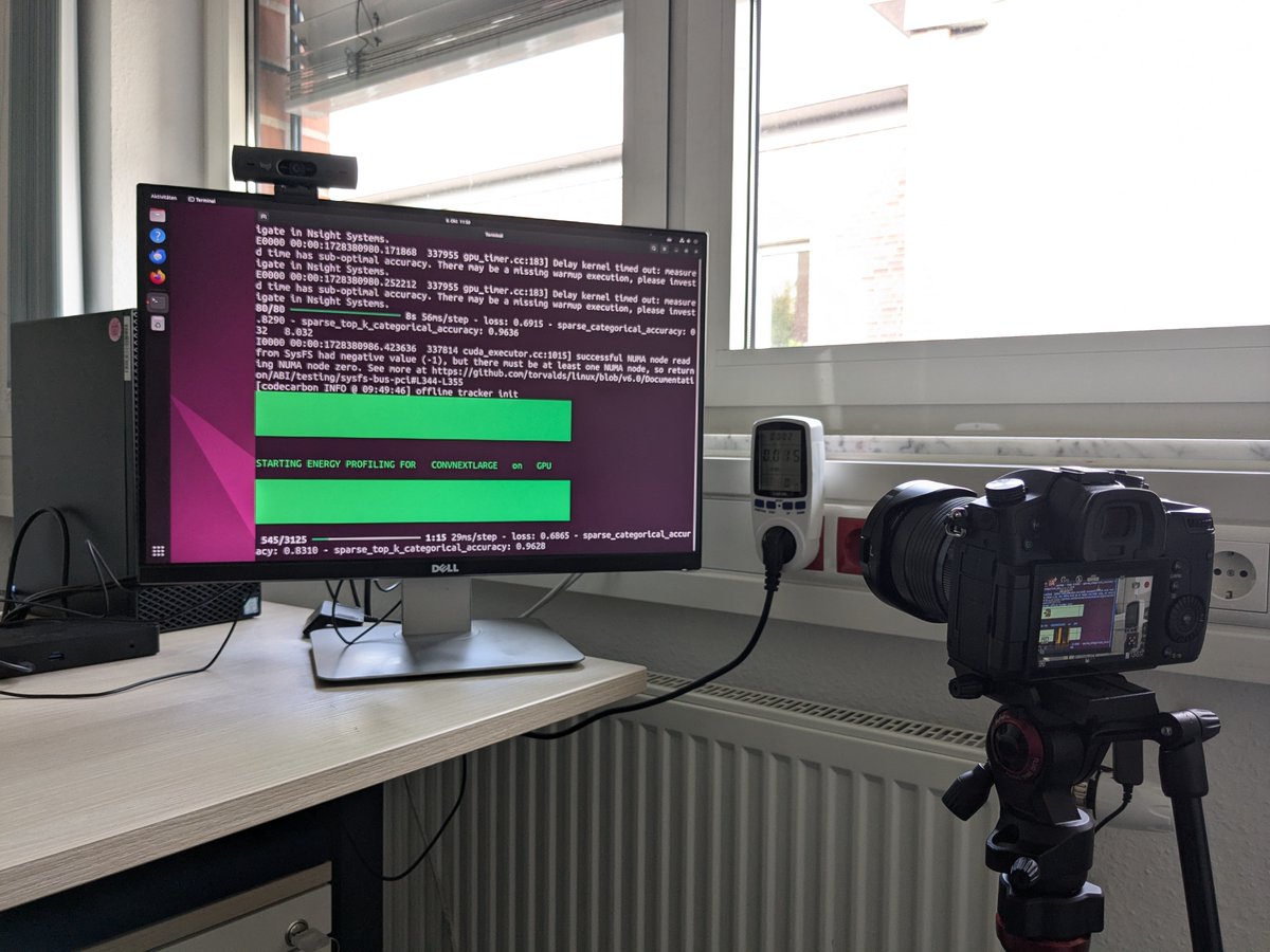 Raphael Fischer (@raphischer) on Twitter photo Running some new experiments on ML energy consumption - comparing software-internal profiling (#CodeCarbon) with external power measuring!⚡ All in line to shed more light on #sustainableAI, as part of <a href="/LamarrInstitute/">Lamarr Institute</a>'s research on resource-aware ML! 🌍 Running some new experiments on ML energy consumption - comparing software-internal profiling (#CodeCarbon) with external power measuring!⚡ All in line to shed more light on #sustainableAI, as part of <a href="/LamarrInstitute/">Lamarr Institute</a>'s research on resource-aware ML! 🌍