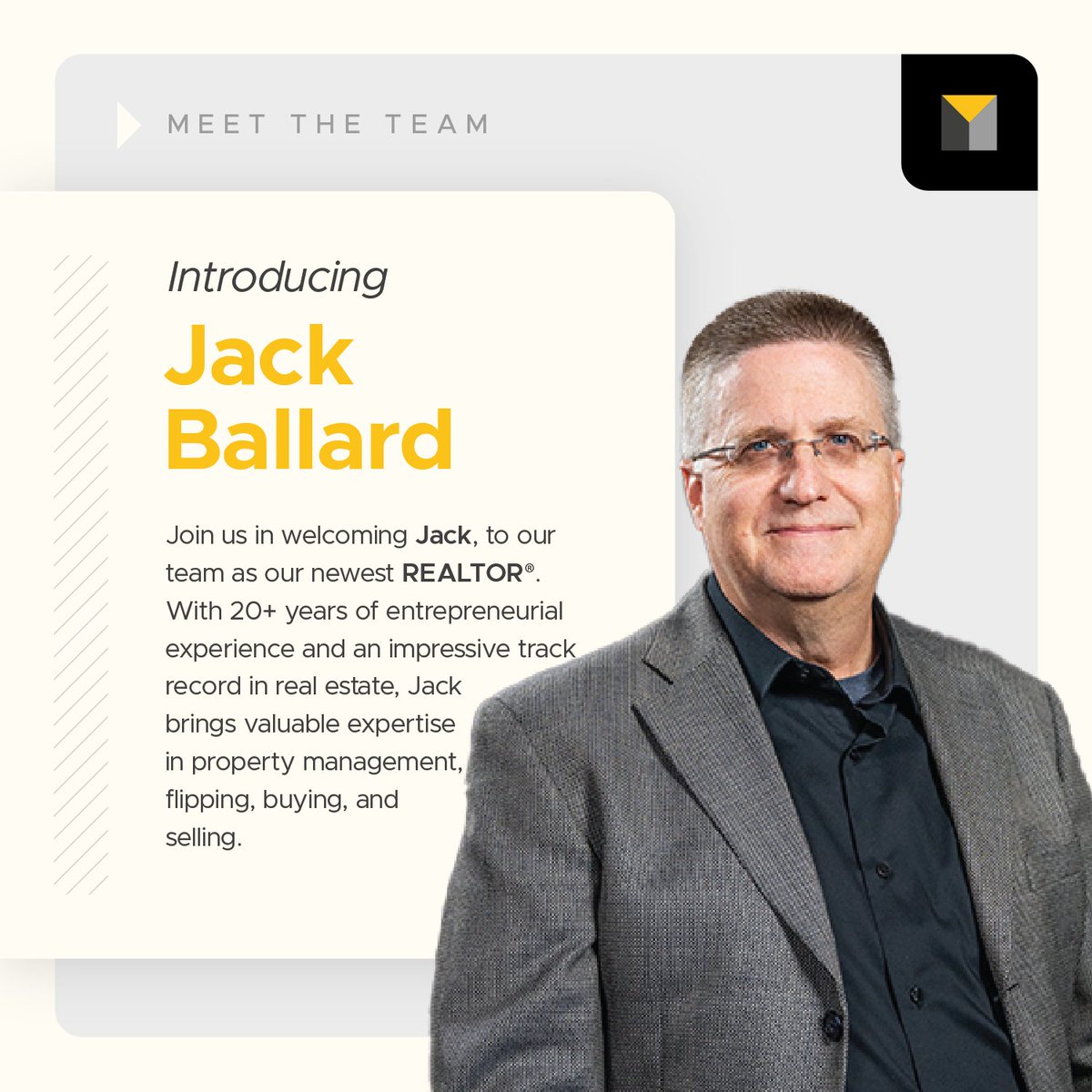 Exciting news! We're thrilled to introduce the newest member of our team, Jack Ballard! A successful business owner turned real estate professional, Jack's journey includes managing rental properties, flipping houses, and coordinating construction projects for McConnell Air Force