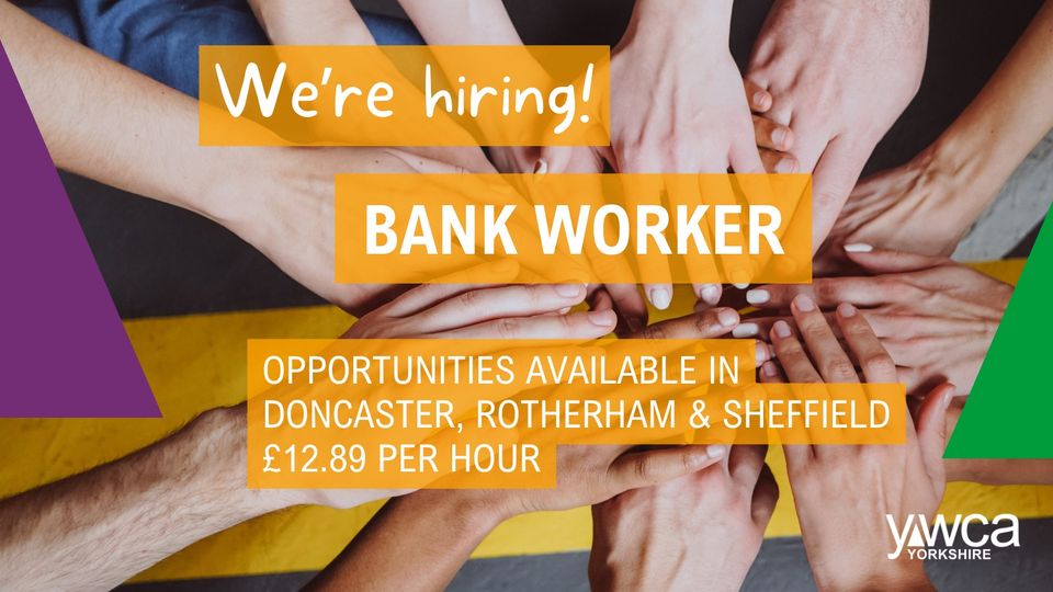 Join the YWCA Yorkshire team!
We're recruiting Bank Workers to join our #Sheffield #Rotherham #Doncaster projects
For more information follow the link - ywcayorkshire.org.uk/bank-worker
#werehiring #SouthYorkshireCharity #southyorkshirecareers #socialworkerjobs #charityjobs