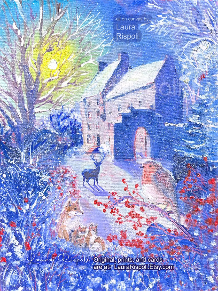 Laura Rispoli 🎨 (@laurarispoliart) on Twitter photo Please share🙏my newest painting, oil on canvas, inspired by #outlander #lallybroch #midhopecastle #scotland #robinbirds #deer #fox #bestbooks #bestseries thank you so much <a href="/Writer_DG/">Diana Gabaldon</a> thank you for sharing 💙❄️LauraRispoli.Etsy.com Please share🙏my newest painting, oil on canvas, inspired by #outlander #lallybroch #midhopecastle #scotland #robinbirds #deer #fox #bestbooks #bestseries thank you so much <a href="/Writer_DG/">Diana Gabaldon</a> thank you for sharing 💙❄️LauraRispoli.Etsy.com