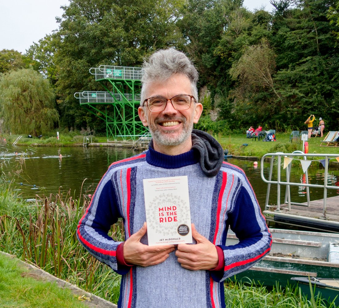 Great talk about bikes and philosophy by <a href="/jetmcdonald/">jet mcdonald</a>  at the Lake based on his book Mind is the Ride - Life, the universe and everything, explained through bike parts and a ride from Bristol to India