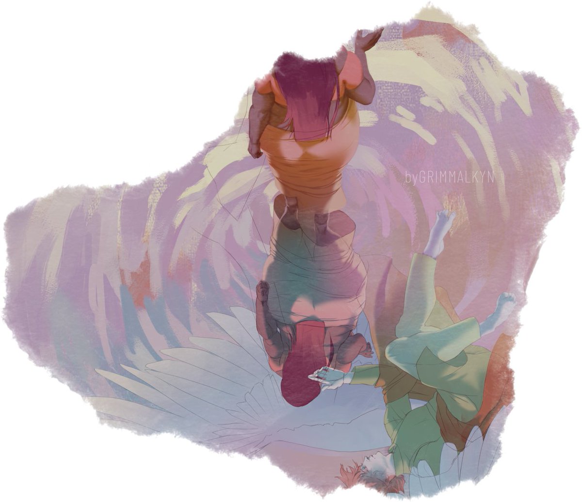 GrimMalkyn's tweet photo. This is one of my thousands of OC's. Though the "angel" does not belong to me, but to @Bananaramis
They are Leela and Ashlar. I kinda started it based on vgen prompt for this month, trying to finish before the month finishes with me, but not sure I'll make lol. https://t.co/g3C87Ai3PJ
