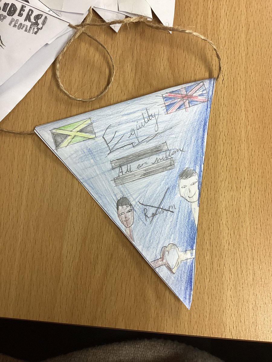 In PSHE today, we learnt about the Windrush Generation and the discrimination they faced. We created bunting that would display that our school/classroom is a welcoming place, where our differences are celebrated <a href="/paganelschool/">Paganel Primary</a>