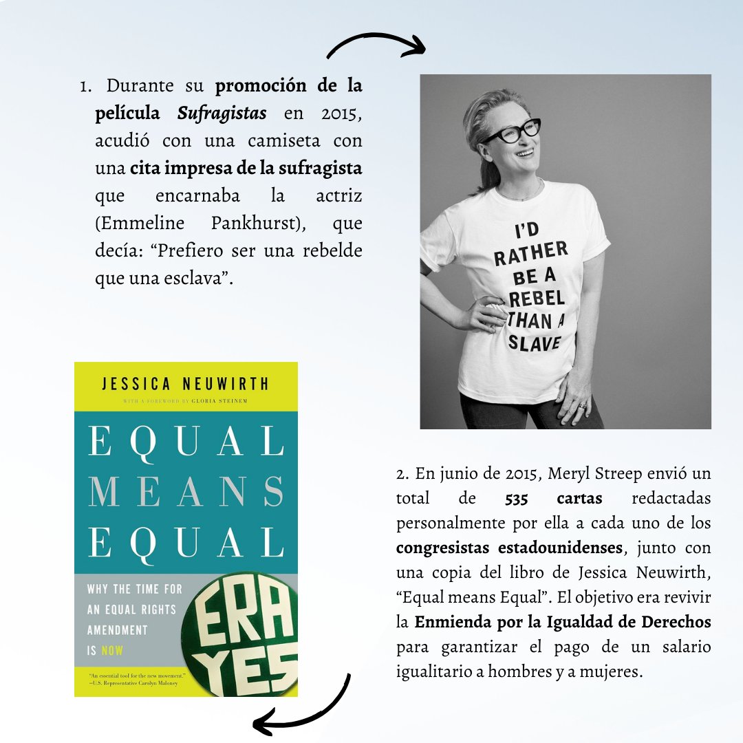 LomanaGloria's tweet photo. 🙋‍♀️ ME SIGUE IMPRESIONANDO ESCUCHAR A MERYL STREEP ante la Asamblea General de las #NacionesUnidas cuando días atrás decía: “Hoy, en Cabo, una gata tiene más libertades que una mujer, una gata puede sentarse en el porche y disfrutar del sol, puede perseguir a una ardilla hasta un parque, y esa ardilla tiene más derechos de los que tiene hoy una chica en Afganistán". Nada más cierto. Con más de 100 edictos en los tres años que llevan, los talibanes han prohibido a las niñas la educación, a las mujeres el trabajo, no pueden reír, hablar en público, hacer deporte o ir por la calle sin la tutela de un hombre.

— “La sociedad ha sido trastocada y es una historia que sirve de advertencia para el resto del mundo” señaló Meryl, y puso este ejemplo: “En 1971 me gradué en la Universidad aquí, en Nueva York, ese mismo año las mujeres en Suiza consiguieron el derecho al voto, un derecho que las mujeres afganas llevaban disfrutando más de medio siglo, pues lo consiguieron en 1919”. En la década de los 70 gran parte de los trabajadores públicos en el país eran mujeres, doctoras y maestras, había abogadas, profesionales de todo tipo, y al final el mundo las abandonó. Por eso, ante la Asamblea de #ONU urgió a “detener la asfixia lenta de la mitad de la población que se encuentra encarcelada”

🔊Repito lo que tantas veces me habéis oído y/o leído: #mujeresafganas no os olvidamos. Y homenajeo a la Meryl, #actriz y #feminista plena de sentido común, lo mismo para reivindicar #igualdad y #derechos para las mujeres, que la belleza madura sin tapujos, como cánticos todos a la vida digna. 

🙌 Su #activismo reconoce, le viene de su simple condición de mujer, “independiente para no depender de marido”, transgresora “antes rebelde que esclava” (ha lucido en camisetas), orgullosa de su belleza no convencional cuando algunos le decían fea. Con esta autenticidad y grandeza se ha embarcado en sacar adelante el Museo de Historia Nacional de la Mujer en Washington y a colaborar con numerosas ONGs. Belleza arrebatadora de #liderazgo y personalidad que tuve la suerte de contemplar, hace ahora justo un año, en los #PremiosPrincesadeAsturias, donde quedamos todos entregados a la causa #meryl
