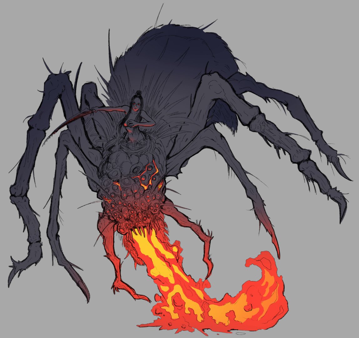 Skoops_NG's tweet photo. IFX Witchtober 14 - Spider Dragon https://t.co/RoRnWQ7kJU