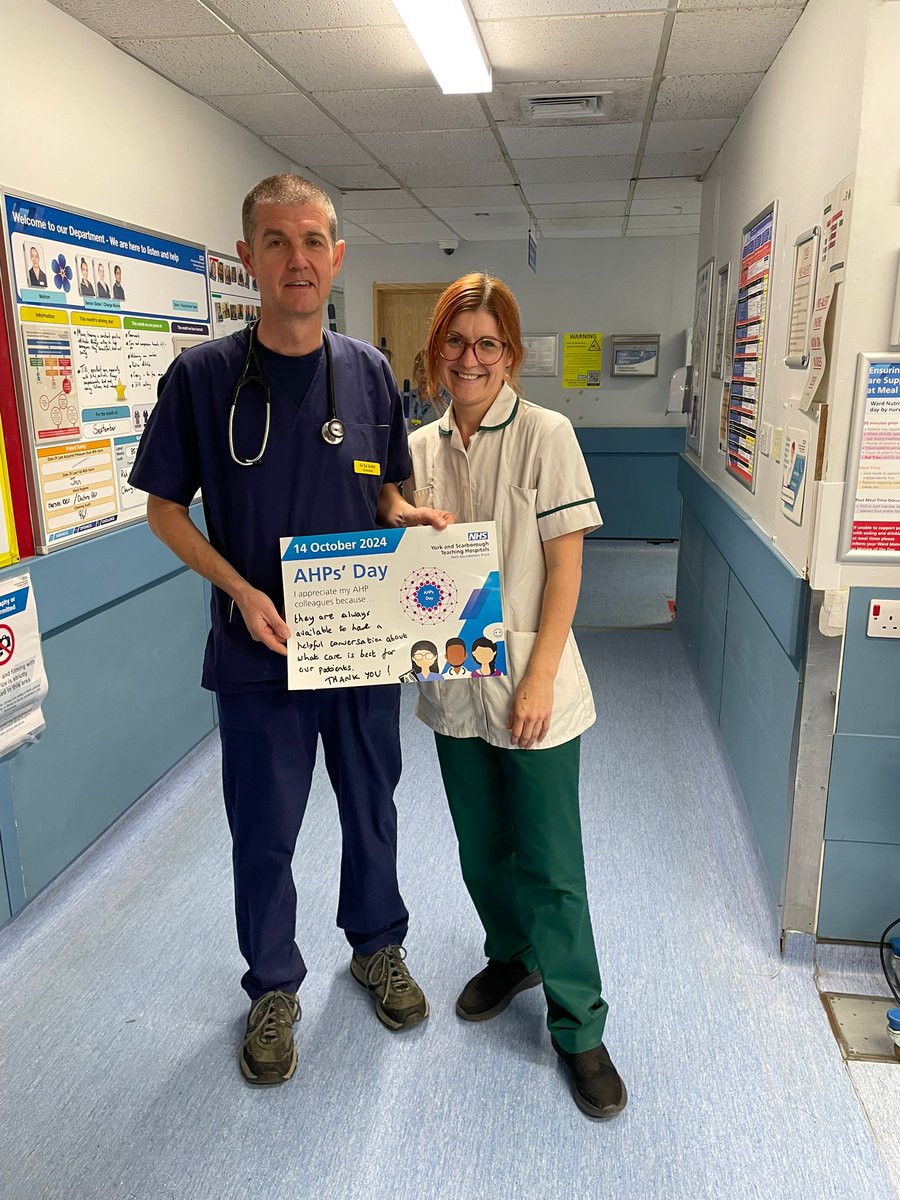 YSTeachingNHS_AHPs (@ys_ahps) on Twitter photo "The best team to ever work with". A lovely appreciation message from the team in ED <a href="/YSTeachingNHS/">York and Scarborough Teaching Hospitals NHS FT</a> for our #AHPs #AHPsDay2024 "The best team to ever work with". A lovely appreciation message from the team in ED <a href="/YSTeachingNHS/">York and Scarborough Teaching Hospitals NHS FT</a> for our #AHPs #AHPsDay2024