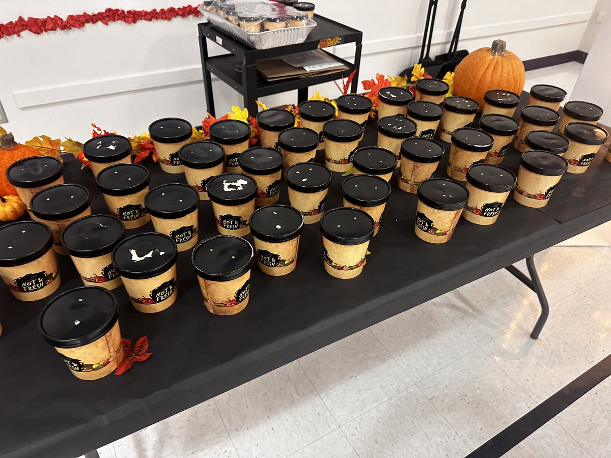 Ready to greet our team back this morning! Menudo, coffee and all the fixings! #YouMeRIE