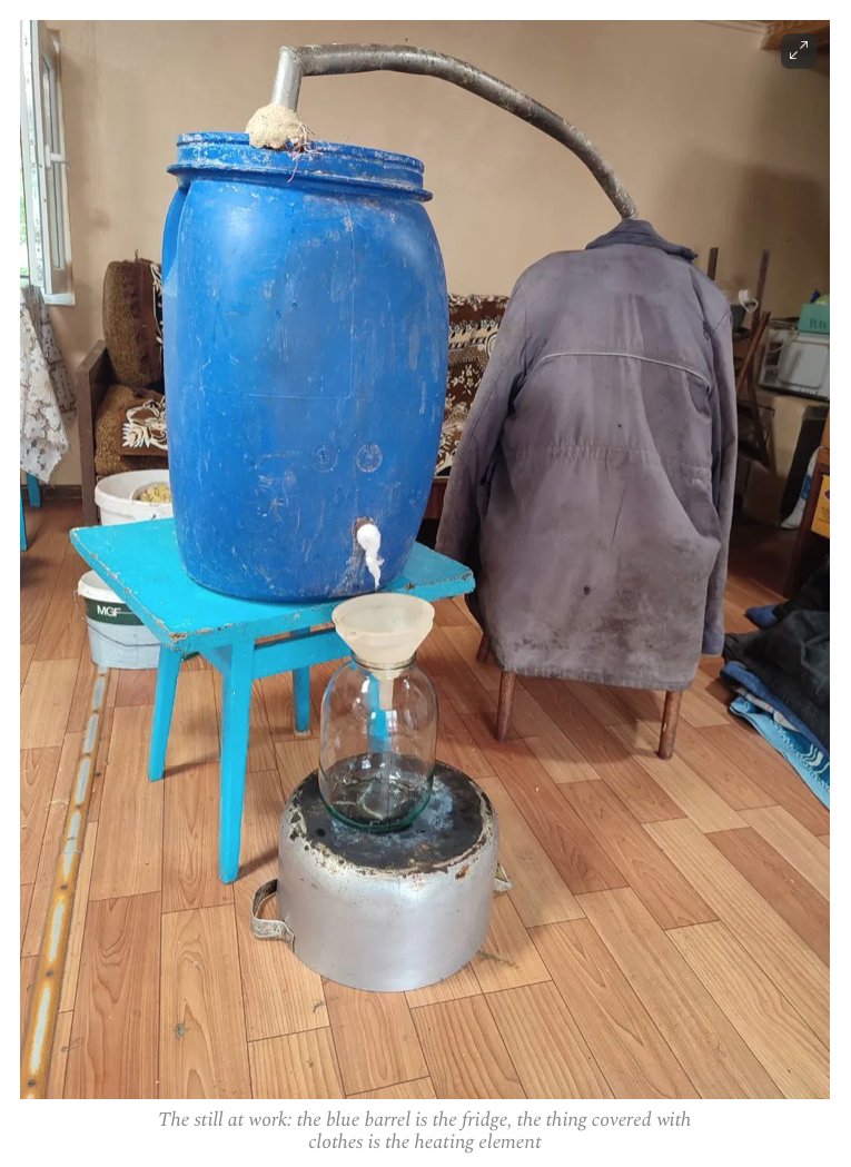 Good morning to readers, Kyiv remains in Ukrainian hands.

Born from a resistance to the Soviet Dry Law, homemade moonshine has become a tradition in Ukraine.

Nastia visited her grandma to make moonshine with her and learn her family's unique recipe for moonshine made from jam.