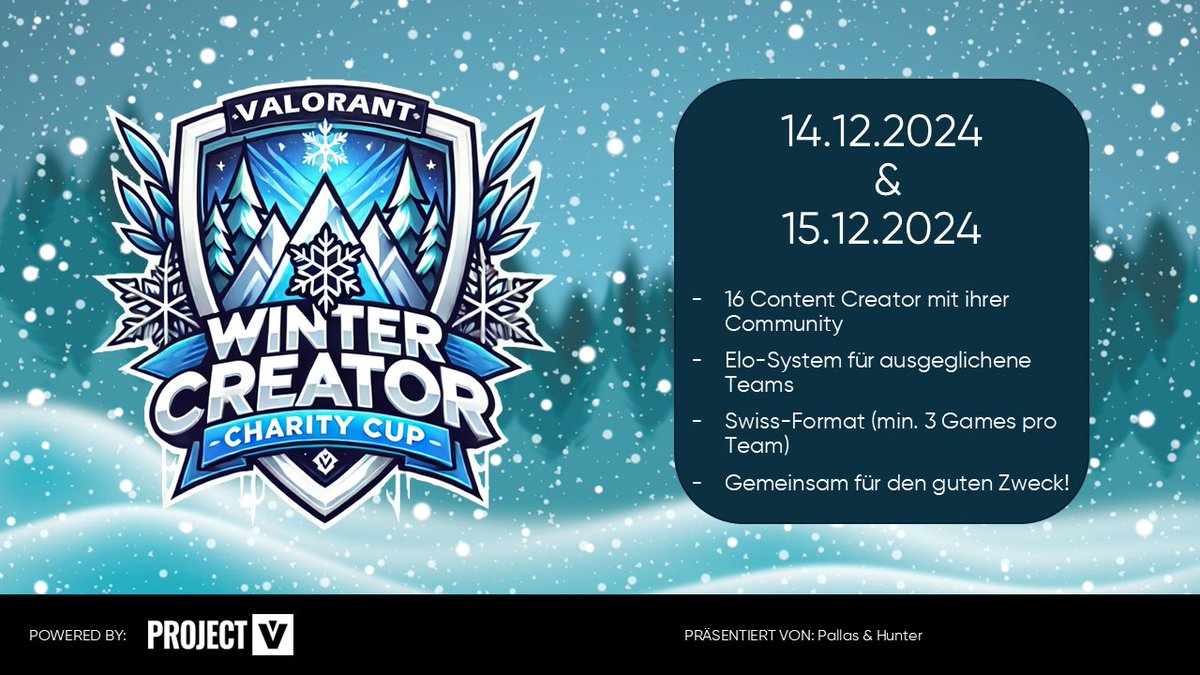 Ihr wollt mehr VALORANT? 
Ihr bekommt mehr VALORANT !
Zusammen mit <a href="/PallasFPS/">PallasVAL / Nico</a> gibt es ein tolles X-MAS Event.
Weitere Infos folgen....