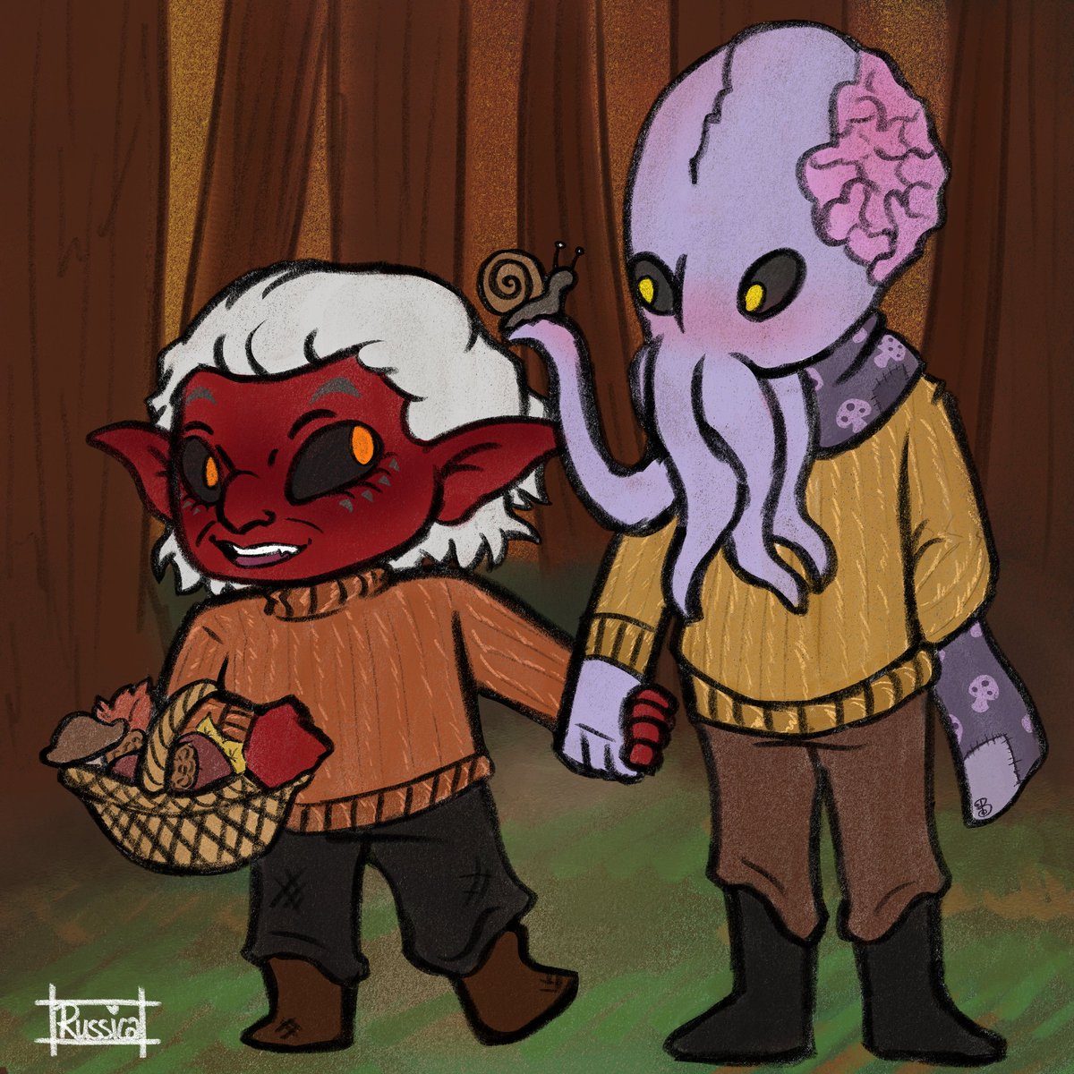 More fall shenanigans with my favorite husbands ❤️❤️❤️

#bg3 #omeluum #blurg #underdarkhusbands