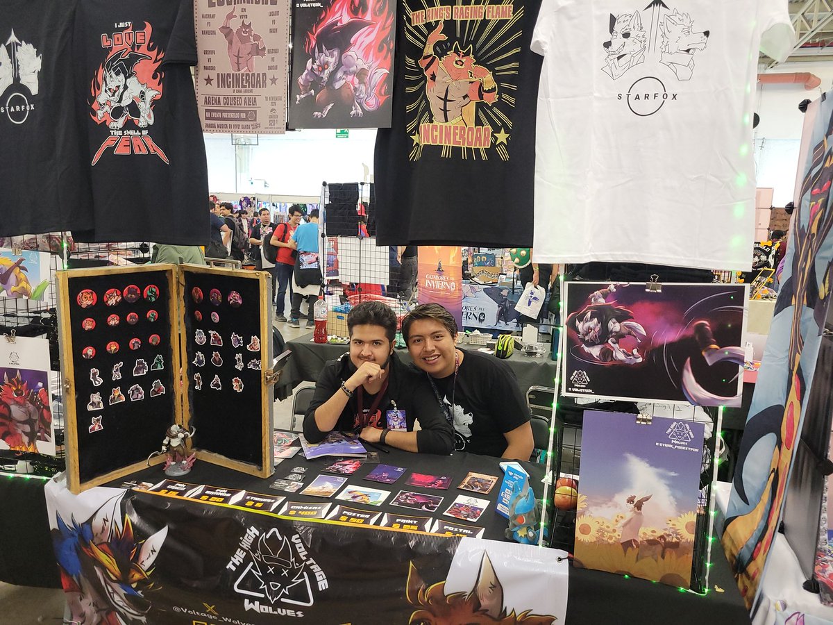 Volktron_'s tweet image. It was a huge experience printing merch for the first time and selling at #Confuror2024 Dealer&apos;s Den

Thank you to everybody that stepped by 💛.
The @Voltage_Wolves will return... ⚡