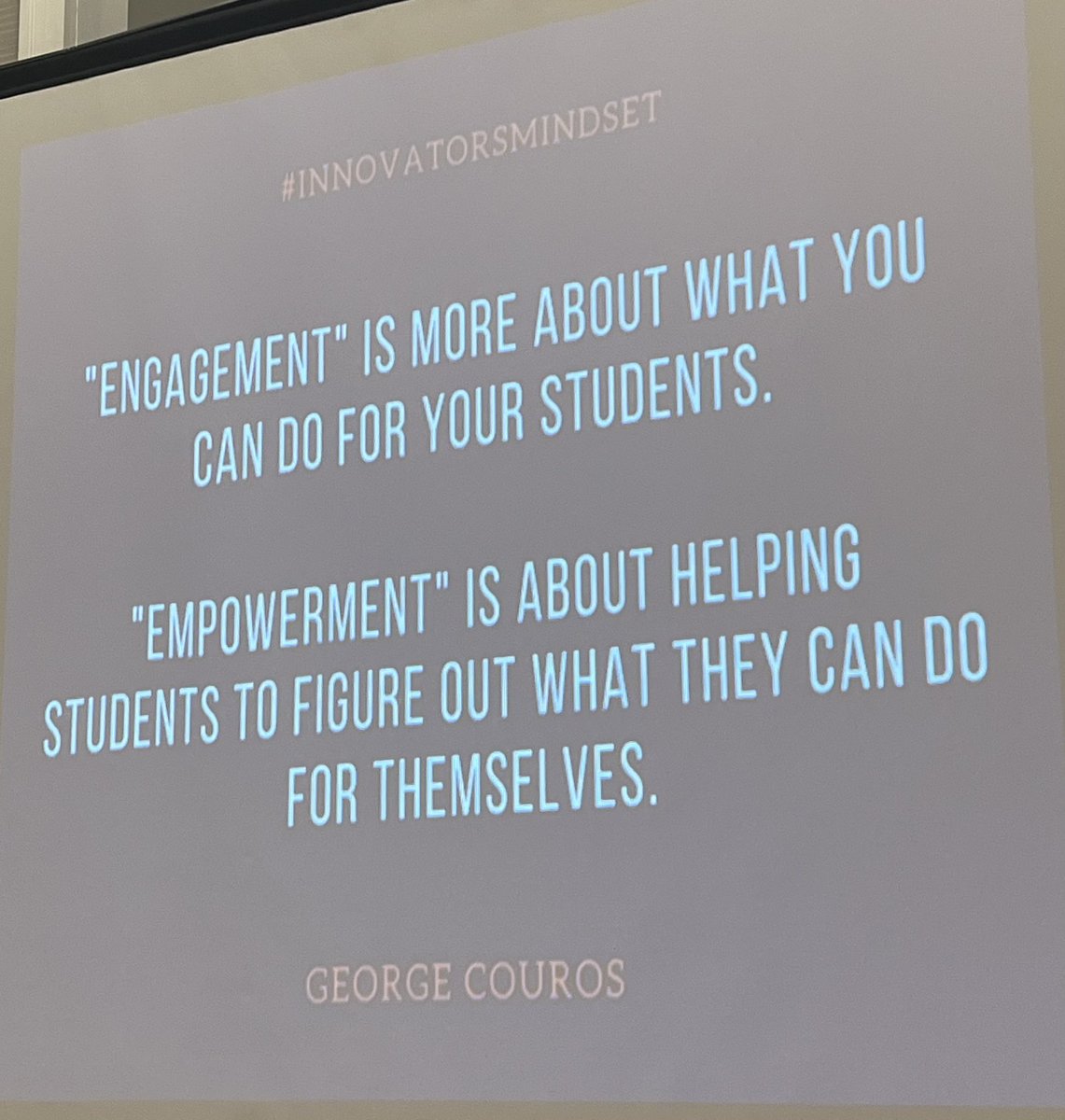 Just used this quote on Friday at one of the schools I serve! <a href="/gcouros/">George Couros</a> is one of my go-to educators for positive change! <a href="/OAGCGifted/">Ohio Association for Gifted Children</a> #oagc24 <a href="/HamiltonCoESC/">HCESC</a>