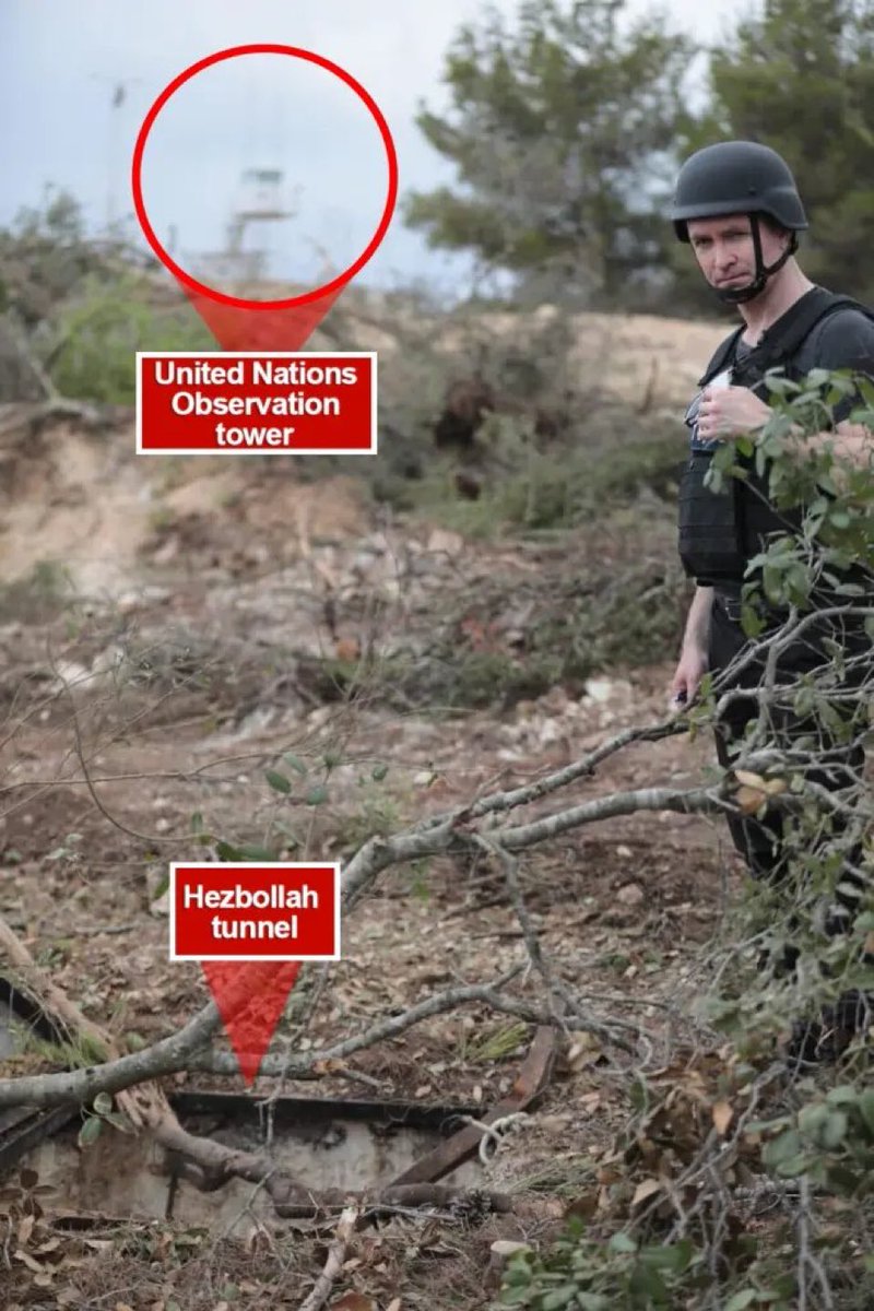 UNIFIL wants you to believe it had no idea Hezbollah was drilling a tunnel into the rock just outside its base. Pathetic.