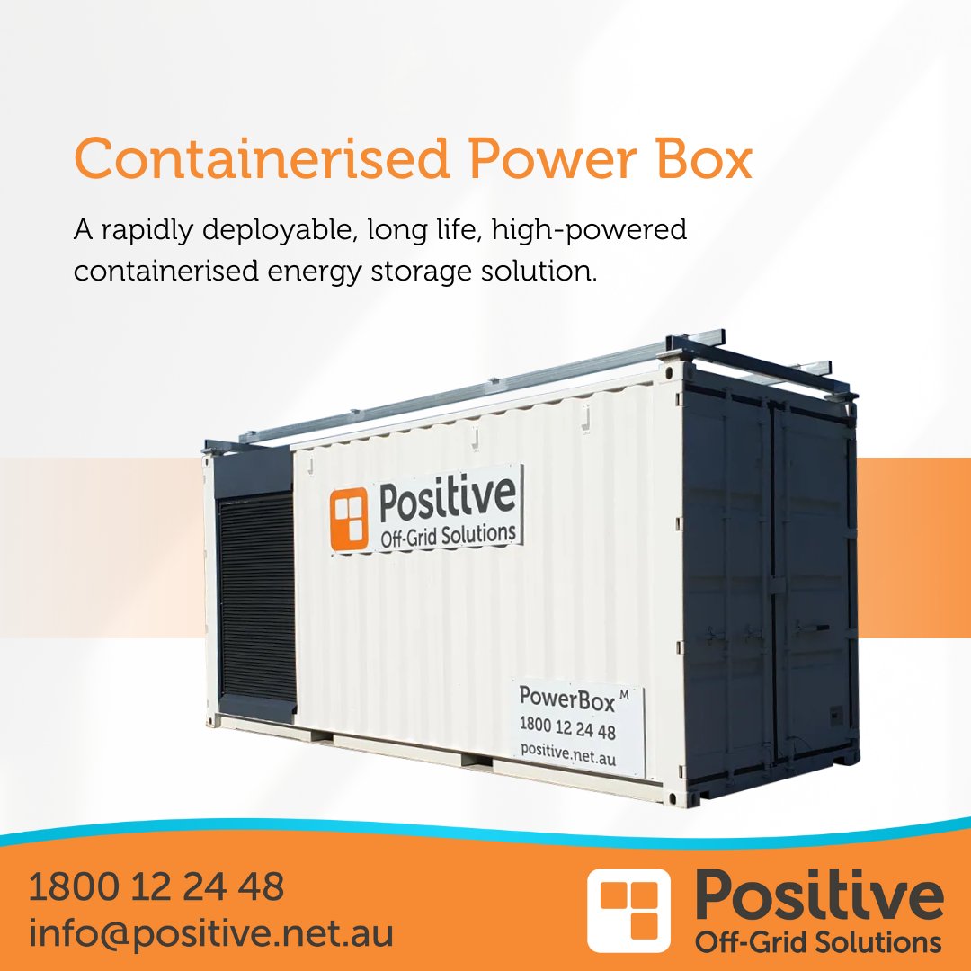 positiveoffgrid's tweet photo. Introducing our Containerised Power System—an innovation in commercial and utility-scale power solutions.

Contact us:
💡 Call at 1800 12 24 48
💡 Email at info@positive.net.au
💡 Visit https://t.co/CEgE42hIa1

#sustainability #offgridsolar #solarenergy https://t.co/eJXrf9UQoM