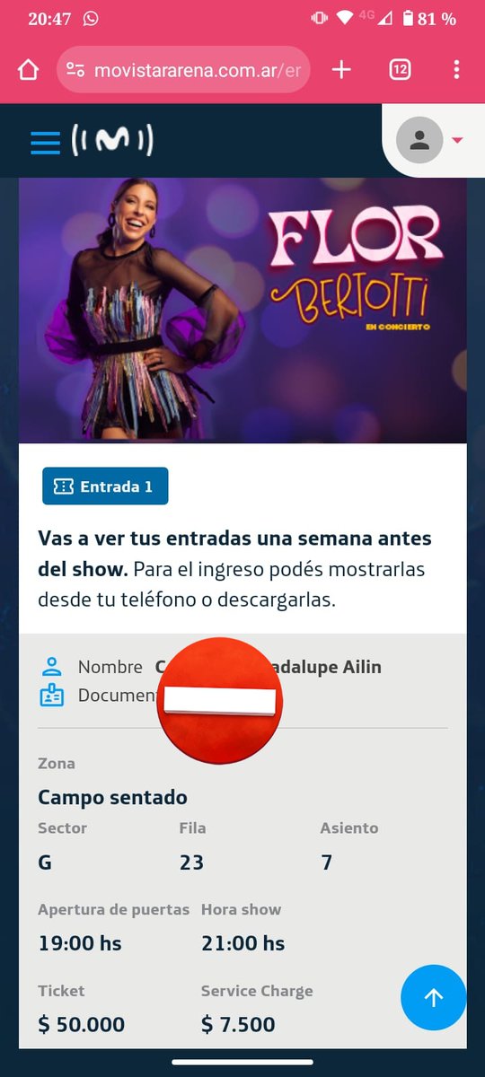 Aldana__rg's tweet photo. Vendo 2 entradas para este miércoles 16/10 para Flor Bertotti #Floricienta
Las vendo a las 2 juntas si o si
Porfi compartan 🙌🏻 https://t.co/kKFRZAzizX