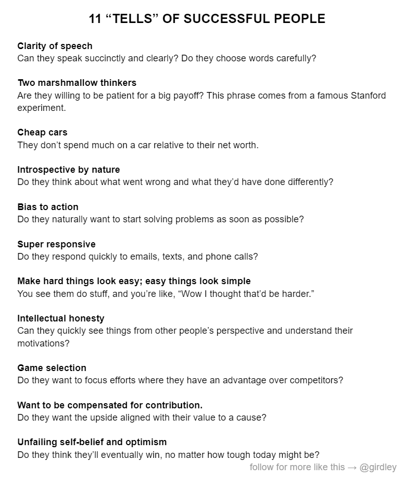 Obscure Signs That Someone is a Badass

I’ve learned to look for little “tells” that someone will be successful.

While there is no guarantee, these things are always good signs.