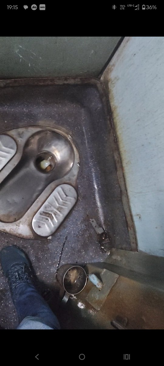 code_lerner's tweet image. This is the washroom condition of the train number 14623 Patalkot exp my PNR is 6142573088, coach s1 , there is no cleaning staff I have seen till now  and the washroom condition is very bad.
@indianrail @RailMinIndia @RailwaySeva @Central_Railway @NWRailways @RailwaySeva
