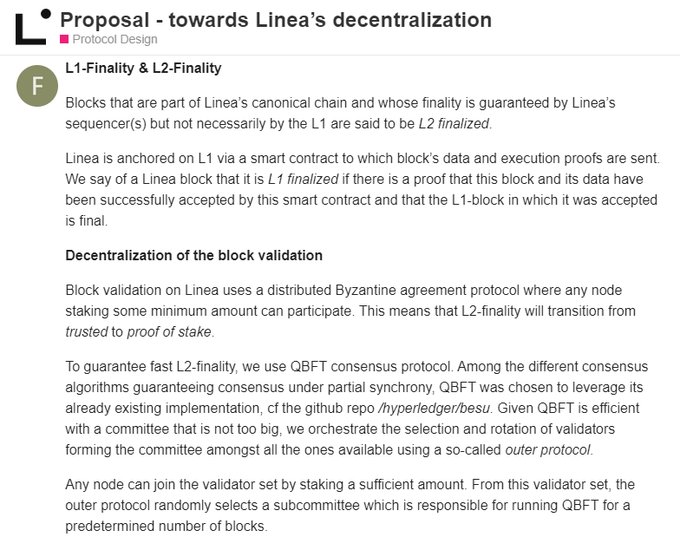 Linea Proposes Shift to Proof-of-Stake Model